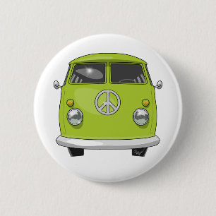 Badge Rond 5 Cm 1960 Van hippies