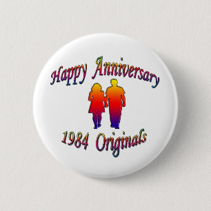 Badge Rond 5 Cm 1984 couples