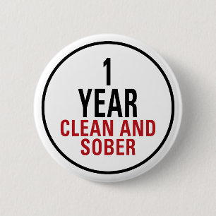 Badge Rond 5 Cm 1 an propre et de sobre