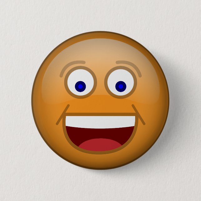Badge Rond 5 Cm 1 orange heureuse (Devant)