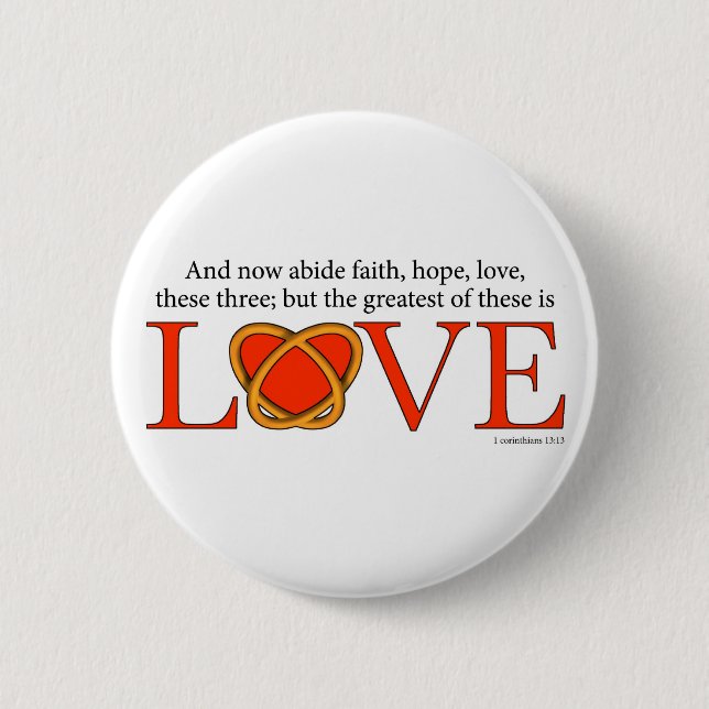 Badge Rond 5 Cm 1Corinthians13-13 (Devant)