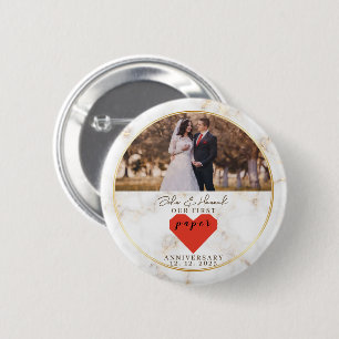 Badge Rond 5 Cm 1er anniversaire Mariage Mariage papier personnali