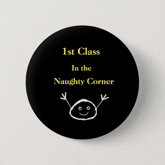 Badge Rond 5 Cm 1ère classe Coin coquin (Devant)