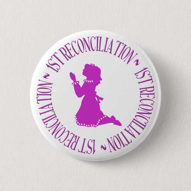 Badge Rond 5 Cm 1re réconciliation - Confession (Devant)