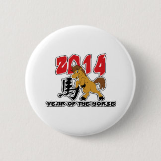 Badge Rond 5 Cm 2014 ans mignon du cheval
