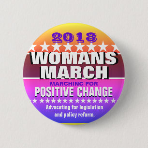 Badge Rond 5 Cm 2018 mars de la femme