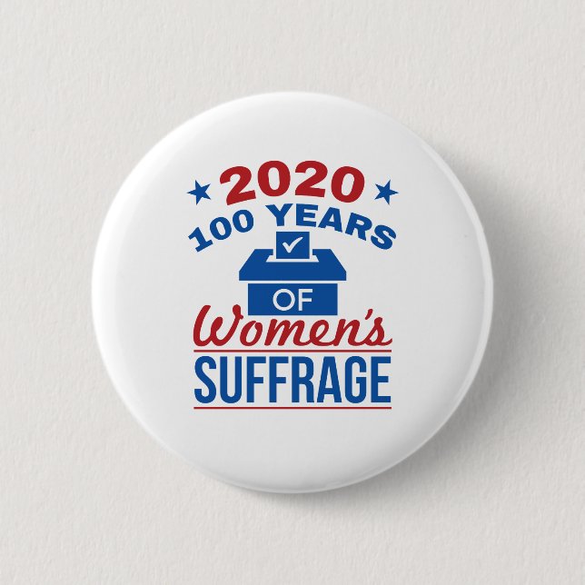 Badge Rond 5 Cm 2020 100 Ans De Suffrage Féminin (Devant)