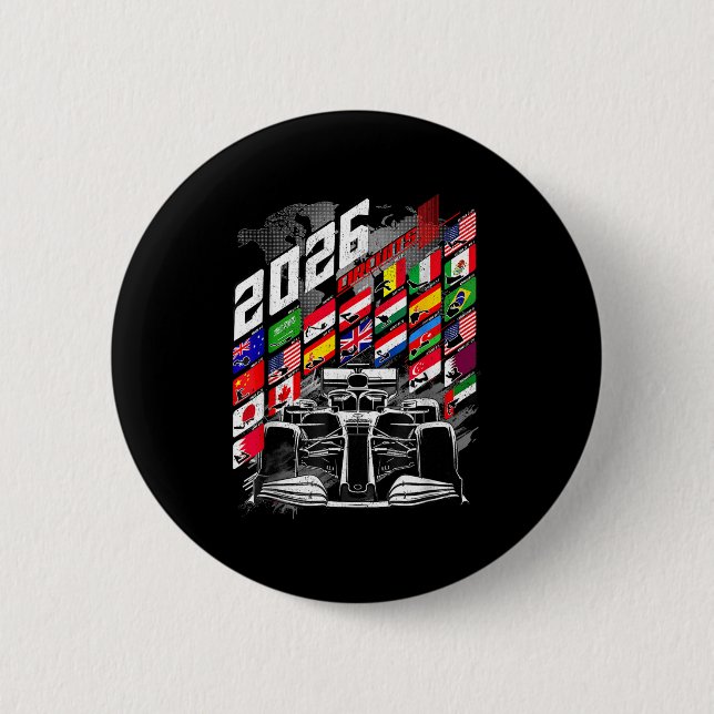 Badge Rond 5 Cm 2026 Calendar Racing Circuit Schedule Places  (Devant)