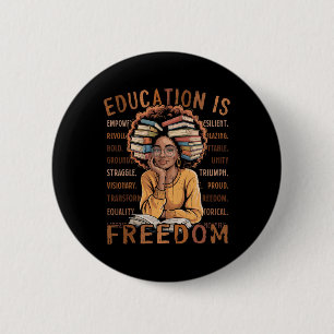 Badge Rond 5 Cm 2026 Mois de l'histoire des Noirs Éducation est la
