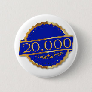 Badge Rond 5 Cm 20 000 FINDS GéoCaching AWARD