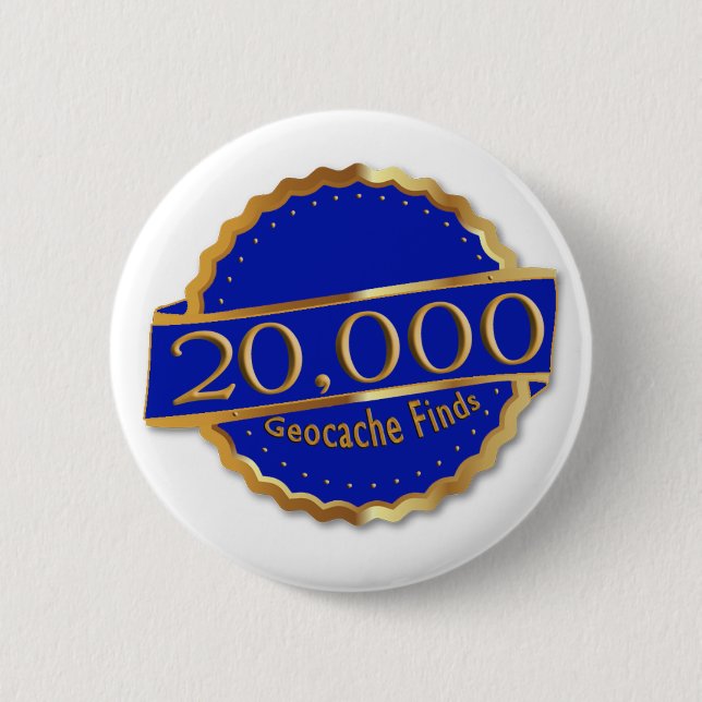 Badge Rond 5 Cm 20 000 FINDS GéoCaching AWARD (Devant)