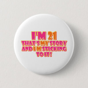 Badge Rond 5 Cm 21 Ans