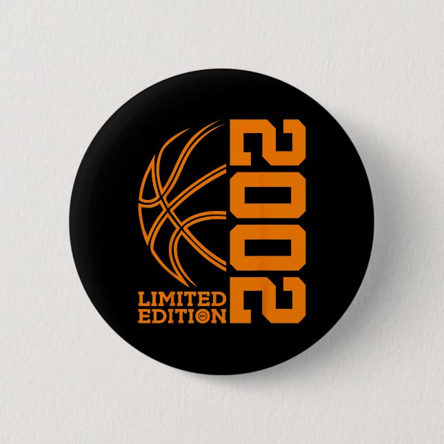 BADGE ROND 5 CM 21E ANNIVERSAIRE BASKETBALL LIMITED EDITION 2002 (Devant)