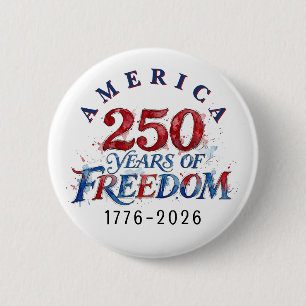 Badge Rond 5 Cm 250 Ans Anniversaire Amérique