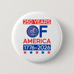 Badge Rond 5 Cm 250 ans Révolution américaine Semiquincentenni