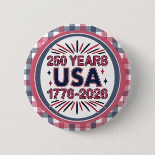 Badge Rond 5 Cm 250 Ans USA 1776–2026 Semiquincentenaire