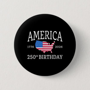 Badge Rond 5 Cm 250e anniversaire d'Amérique 1776-2026 Jour de l'I