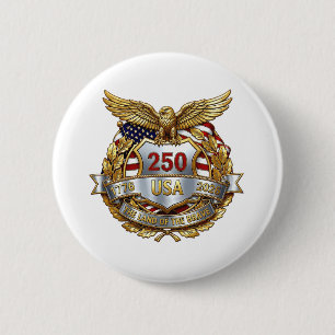 Badge Rond 5 Cm 250e anniversaire de l'Amérique
