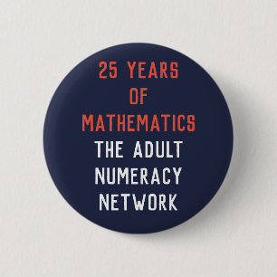 Badge Rond 5 Cm 25 ans de mathématiques : Bouton d'annonce