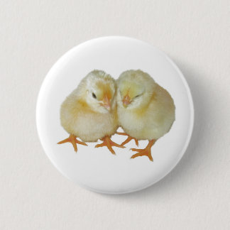 Badge Rond 5 Cm 2 mignonnes chicots basques jaunes