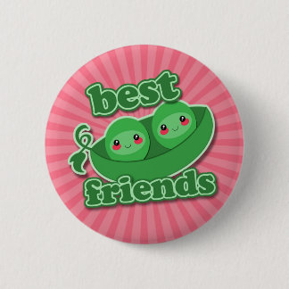 BADGE ROND 5 CM 2 POIS MEILLEURES AMIES