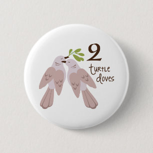Badge Rond 5 Cm 2 Turtle Dove
