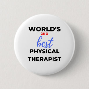 Badge Rond 5 Cm 2e meilleur physiothérapeute au monde 2