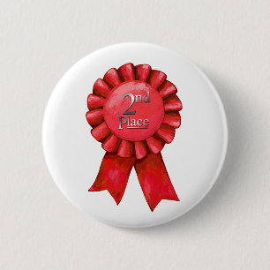 Badge Rond 5 Cm 2ème Placez l'insigne de gagnant de ruban