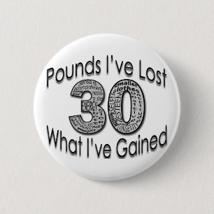 Badge Rond 5 Cm 30 livres de bouton perdu