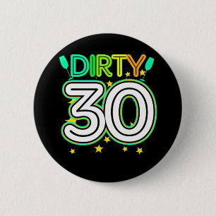 Badge Rond 5 Cm 30e anniversaire Joyeux 30e anniversaire