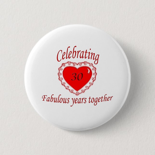 Badge Rond 5 Cm 30ème. Anniversaire (Devant)