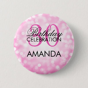 Badge Rond 5 Cm 30èmes lumières élégantes de parties scintilla