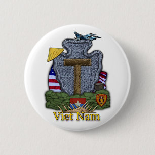 Badge Rond 5 Cm 36e division d'infanterie vietnam war Button