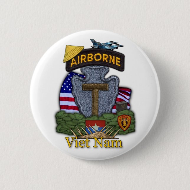 Badge Rond 5 Cm 36e division d'infanterie vietnam war Button (Devant)