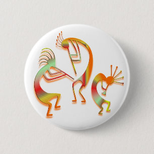 Badge Rond 5 Cm 3 Kokopelli #51