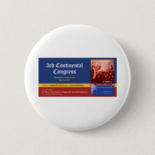 Badge Rond 5 Cm 3e Congrès continental (Devant)