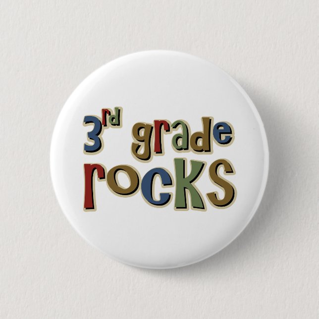 Badge Rond 5 Cm 3ème Roches troisième de catégorie (Devant)