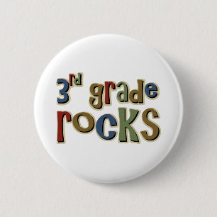 Badge Rond 5 Cm 3ème Roches troisième de catégorie