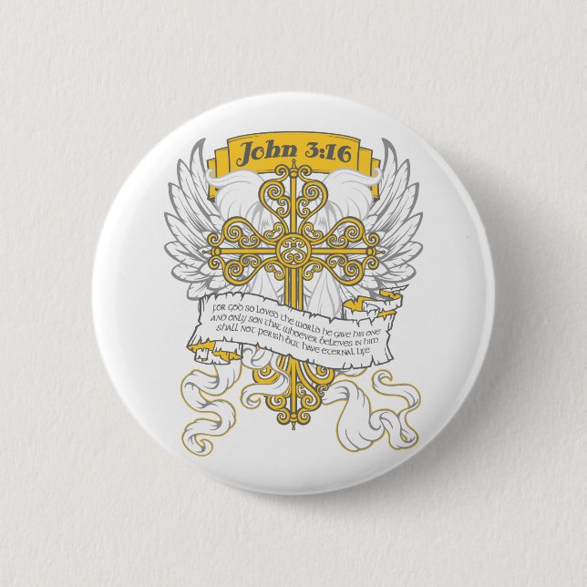 Badge Rond 5 Cm 3h16 de John (Devant)