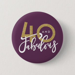 Badge Rond 5 Cm 40 et bouton fabuleux