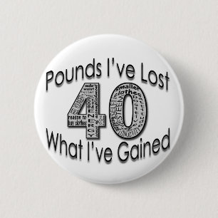 Badge Rond 5 Cm 40 livres de bouton perdu