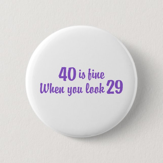 Badge Rond 5 Cm 40e anniversaire (Devant)