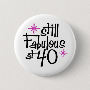 Badge Rond 5 Cm 40e anniversaire