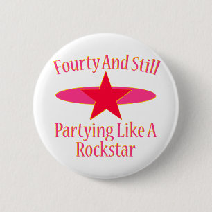 Badge Rond 5 Cm 40e anniversaire