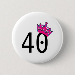 Badge Rond 5 Cm 40e anniversaire Princesse