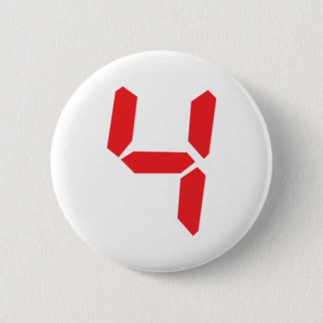 Badge Rond 5 Cm 4 4 4 réveil numérique (Devant)