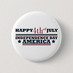 Badge Rond 5 Cm 4 juillet heureux
