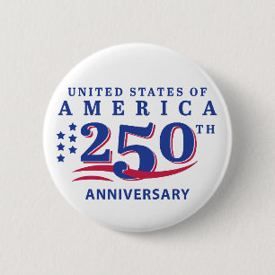 Badge Rond 5 Cm 4 juillet Scramble America 250e anniversaire