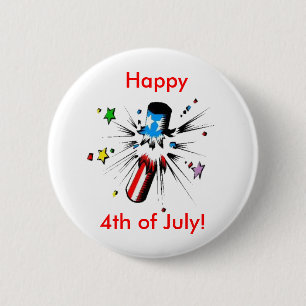 Badge Rond 5 Cm 4ème heureux