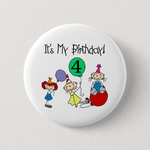 Badge Rond 5 Cm 4ème Le bâton badine la partie